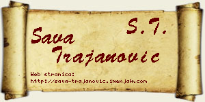 Sava Trajanović vizit kartica